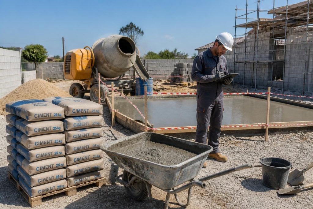 découvrez combien de sacs de ciment de 25 kg sont nécessaires pour 1m³ de béton et bénéficiez des conseils d'experts pour réussir vos travaux de construction.
