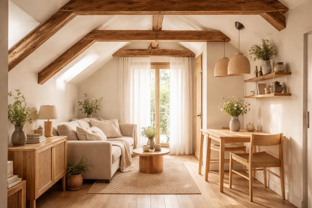 découvrez des astuces pour aménager petits espaces avec des poutres retroussées et créer une harmonie visuelle parfaite dans votre intérieur.