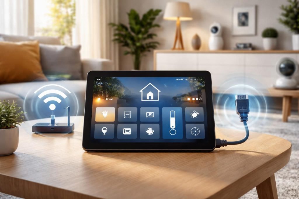 découvrez les différences de stabilité et de latence entre wi-fi et ethernet pour votre tablette domotique à la maison, afin d'optimiser votre réseau domotique.